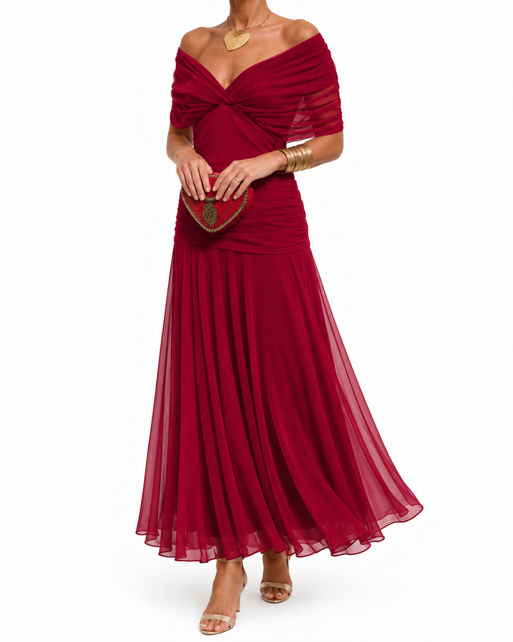 MIKAELA | Long Off-Shoulder Dress