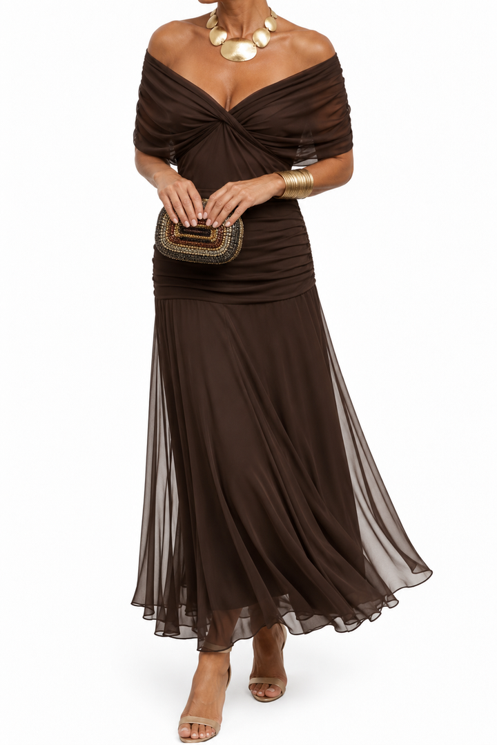 MIKAELA | Long Off-Shoulder Dress