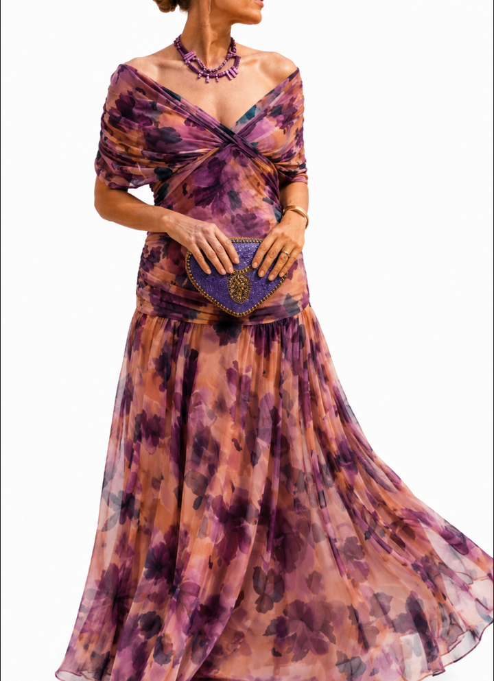 MIKAELA | Long Off-Shoulder Dress