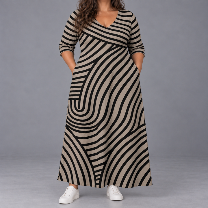 AYLA™ | Vintage Striped Dress
