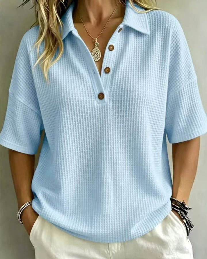 Maddison | Relaxed Waffle Polo
