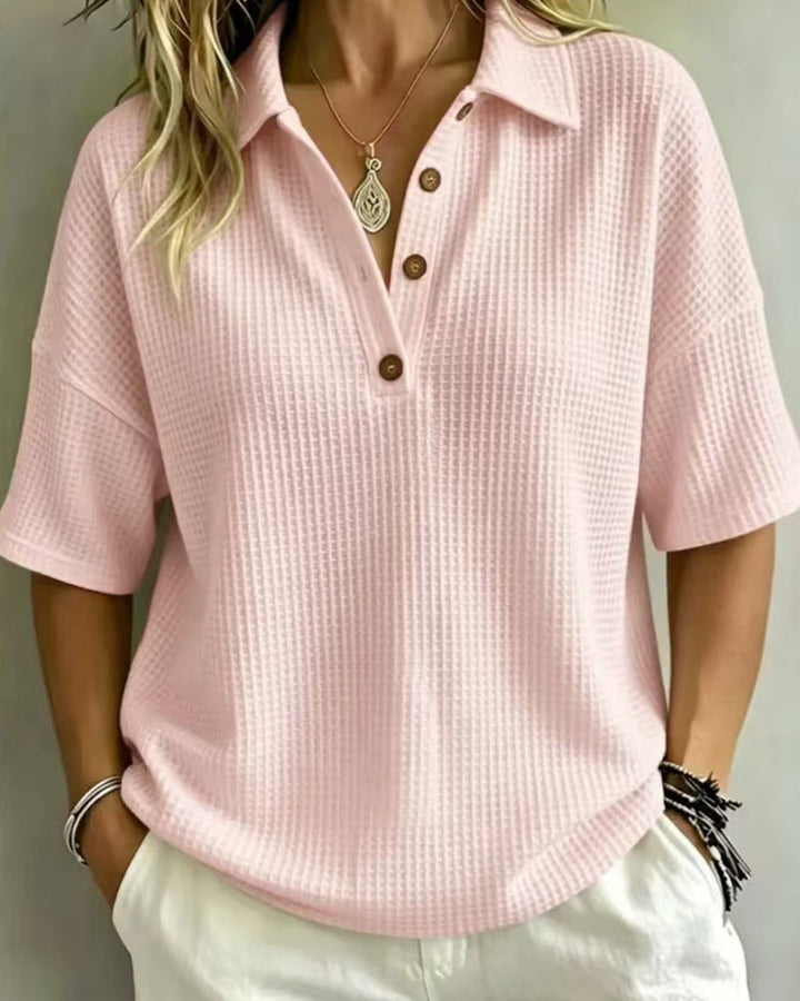 Maddison | Relaxed Waffle Polo