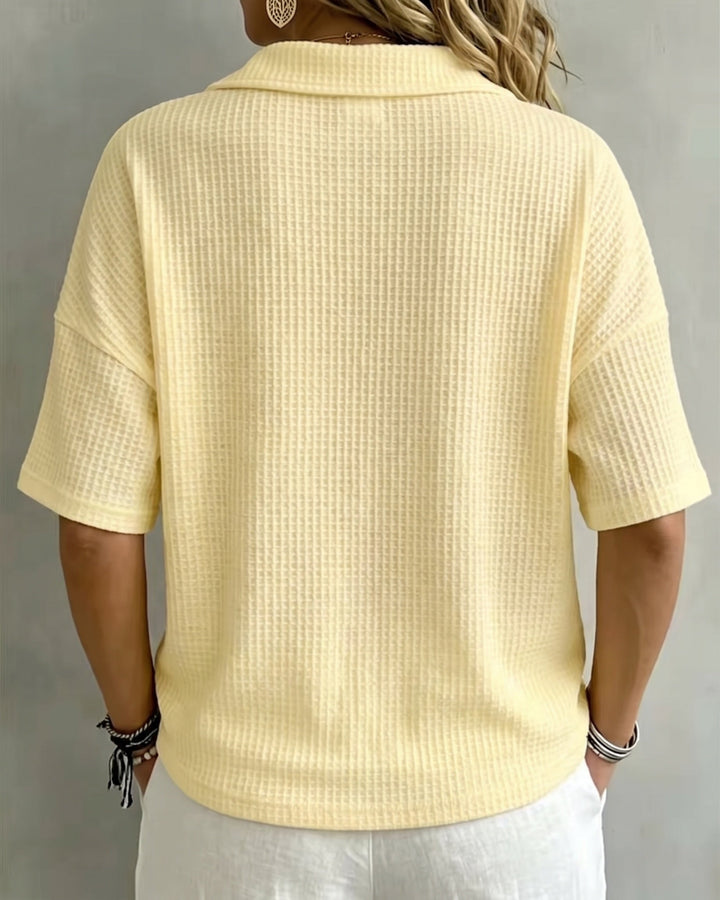 Maddison | Relaxed Waffle Polo