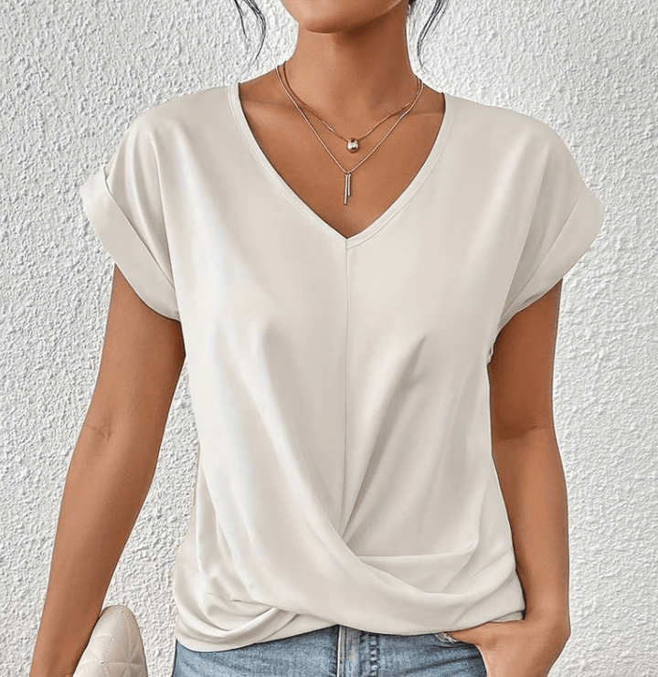 Slimming V-Neck Top for Tummy Control