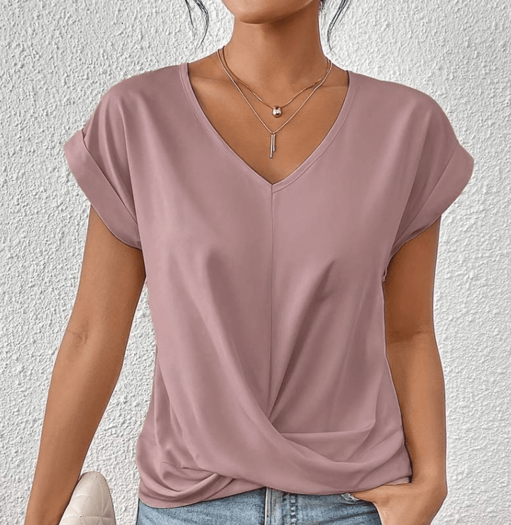 Slimming V-Neck Top for Tummy Control