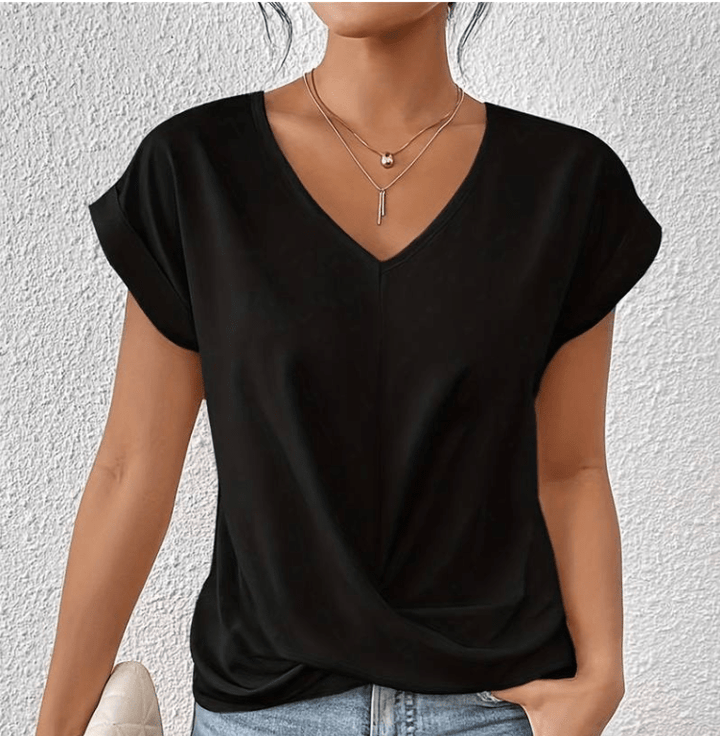 Slimming V-Neck Top for Tummy Control