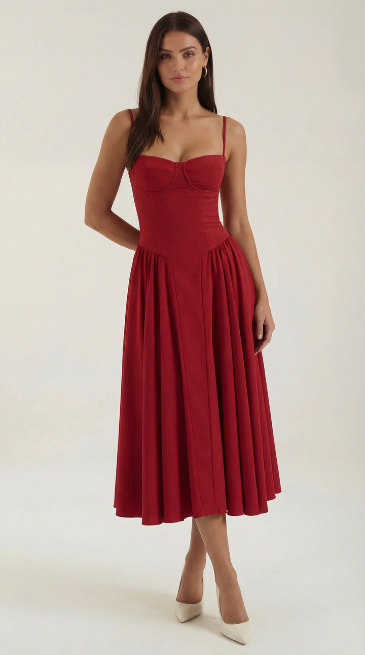 Odette | Corset midi dress