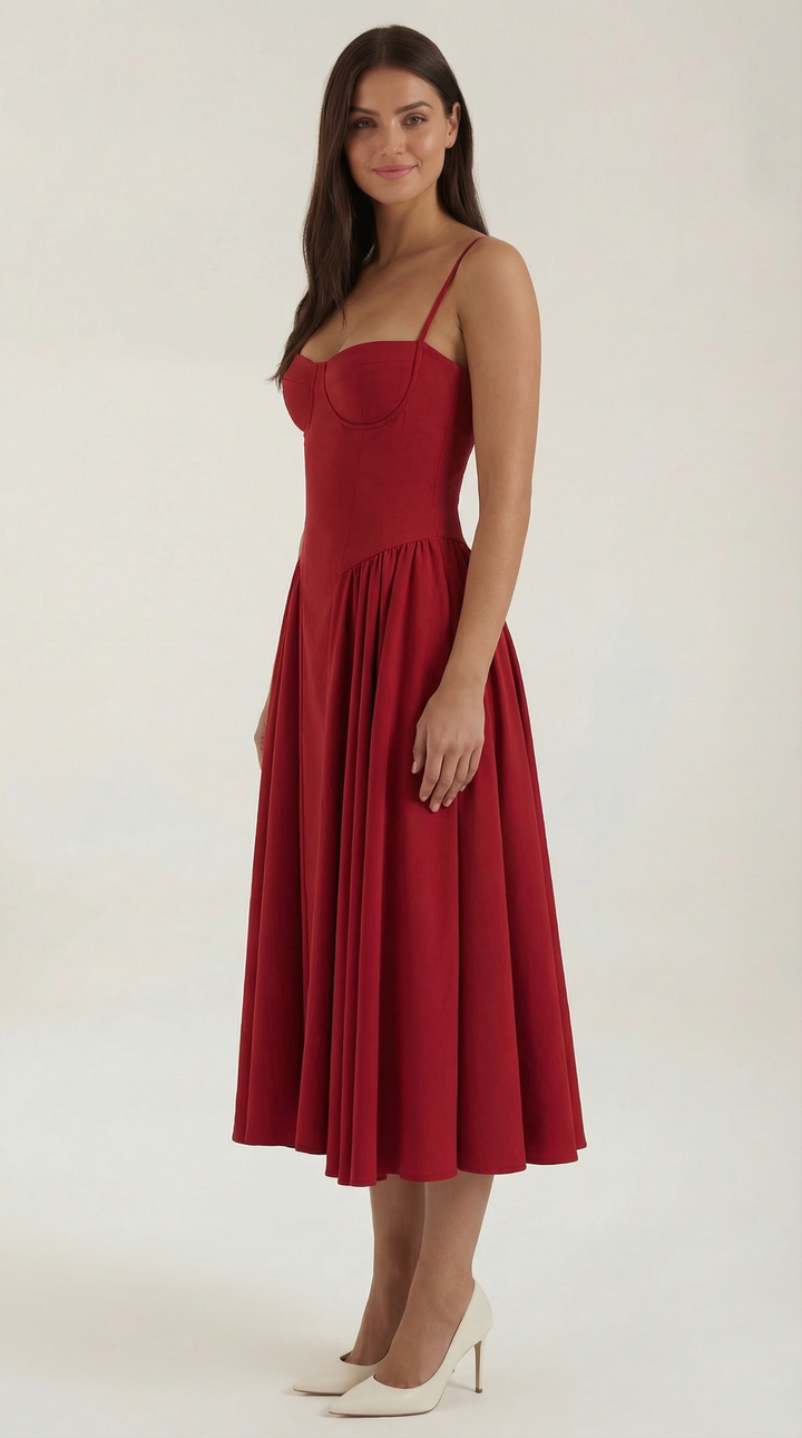 Odette | Corset midi dress