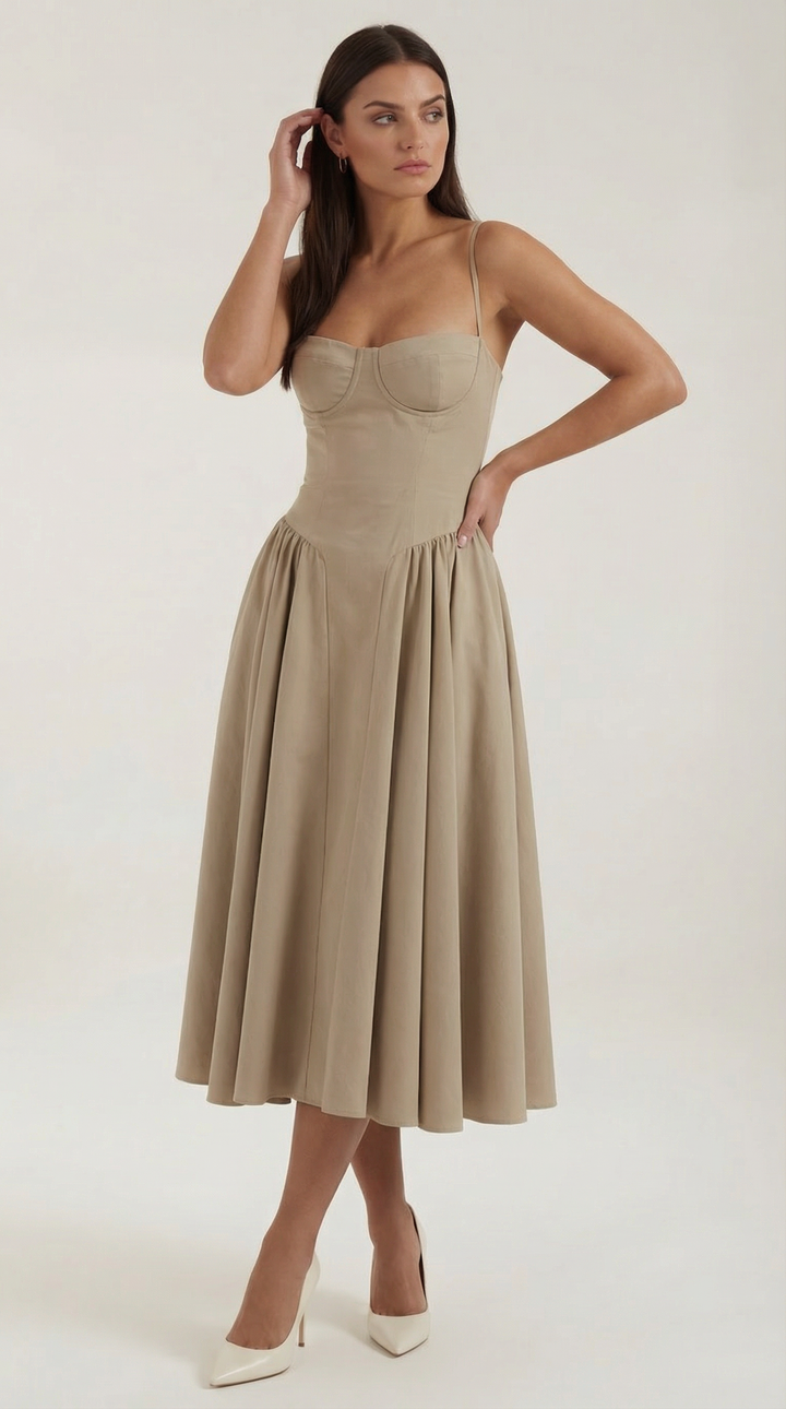 Odette | Corset midi dress