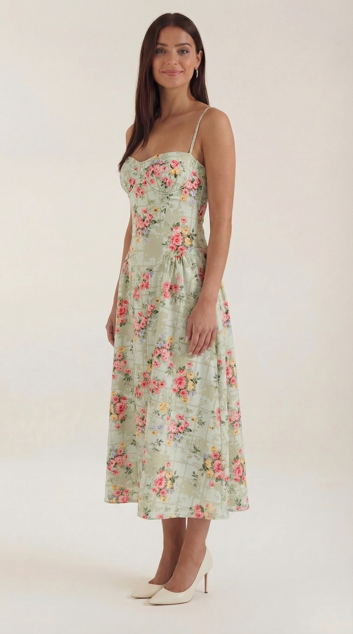 Odette | Corset midi dress