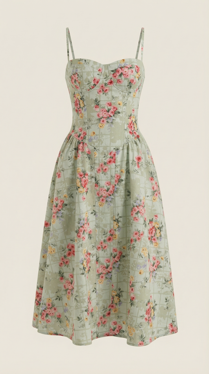 Odette | Corset midi dress